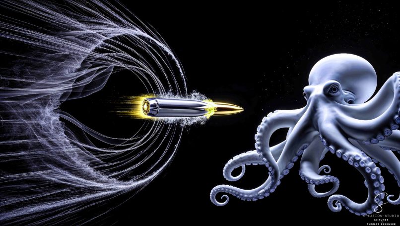 Kugeltreffen auf Oktopus
