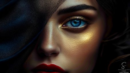 Faszinierender Blick in Blau und Gold